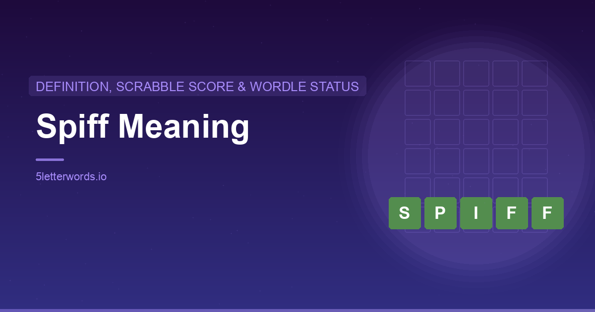 Spiff Meaning: What This 5 Letter Word Really Means (Definition, Scrabble & Wordle)